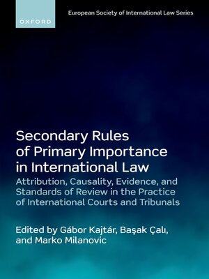 cover image of Secondary Rules of Primary Importance in International Law